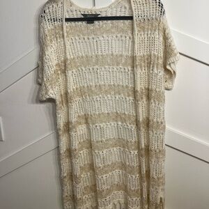 Natural Reflections Cream and Tan Knit Sweater